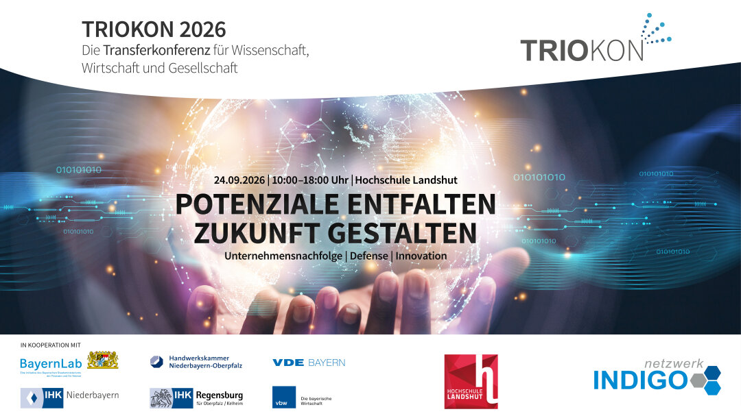 Werbeflyer für die Triokon 2026 mit den Logos der Kooperationspartner